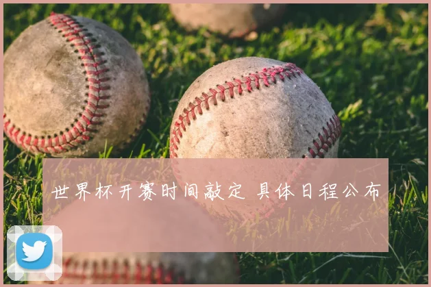 世界杯开赛时间敲定 具体日程公布