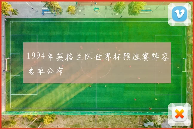 1994年英格兰队世界杯预选赛阵容名单公布